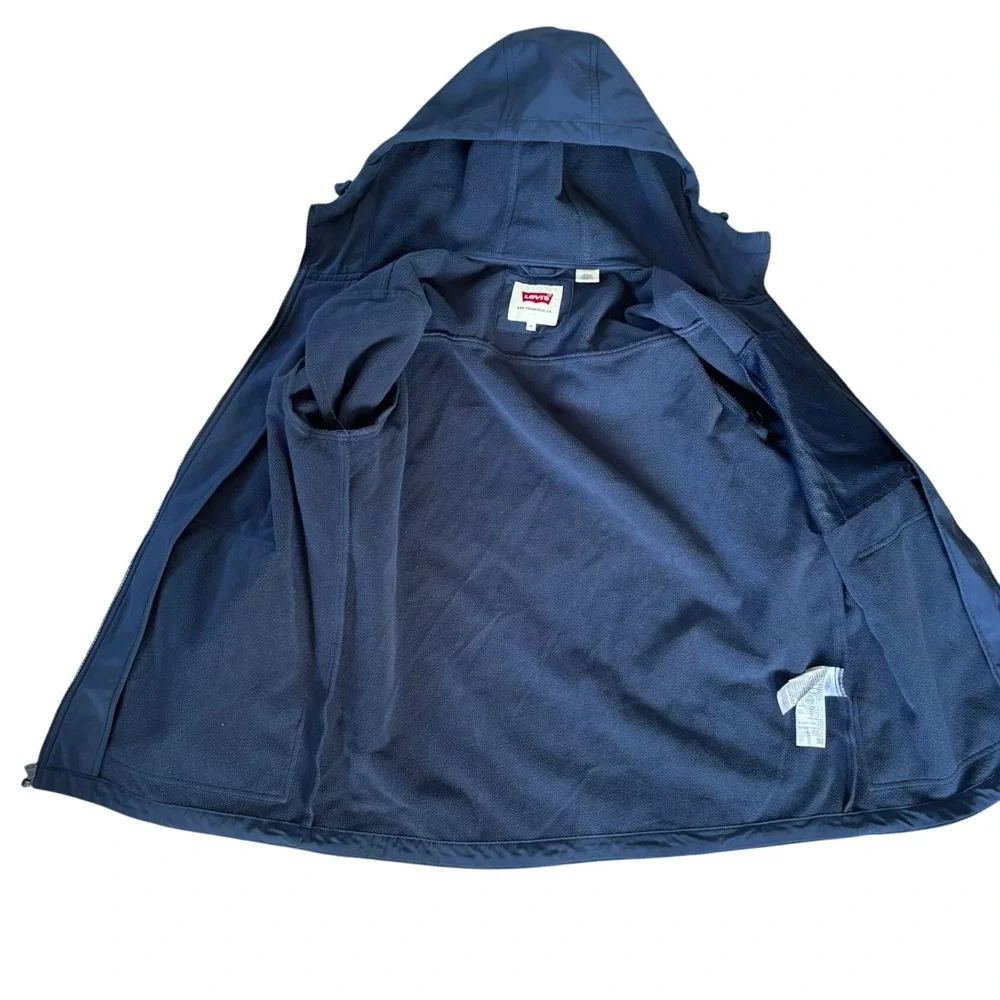 Levi's Salida Soft Shell Hoodie Jacket Sz M Blue‎ Casual Normcore Breathable